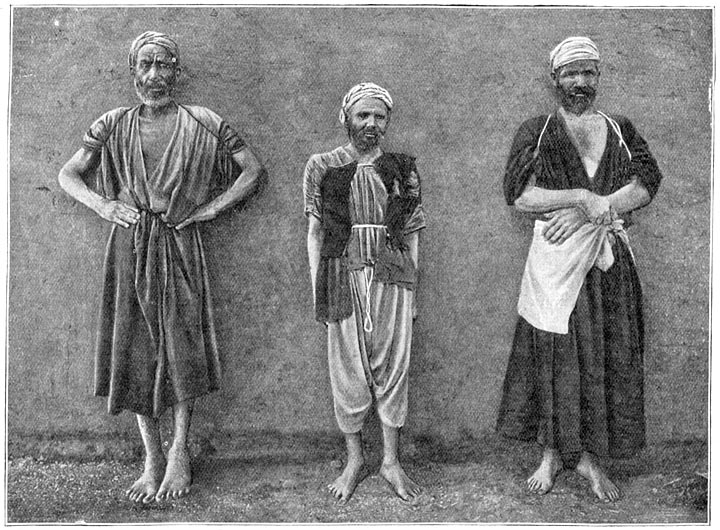 Drie oude fellah’s te Sjeikh-Marzoek.