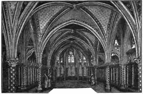 THE LOWER CHAPEL OF THE SAINTE-CHAPELLE.