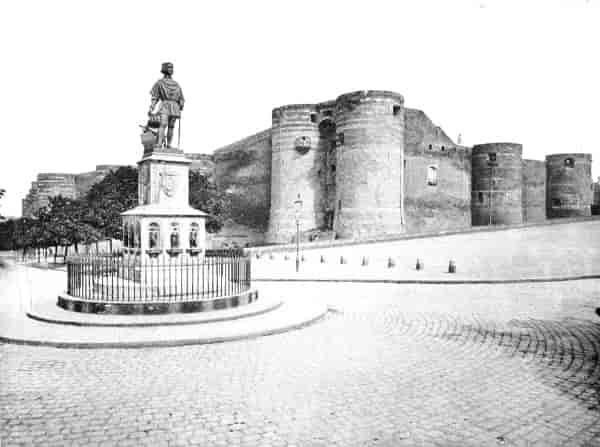 The Statue of King René and the Château at Angers.