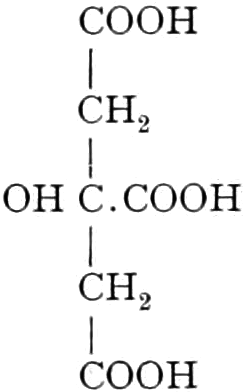 Struktur der Citronensäure