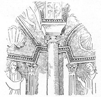 Bild 29. Aus S. Giovani in Fonte zu Ravenna, unvollständige Darstellung nach Haupt.