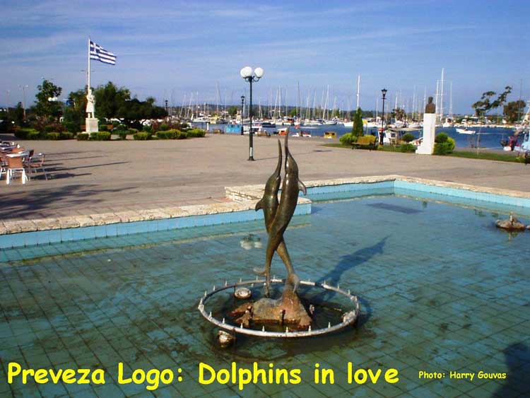 Preveza Logo: Dolphins in love