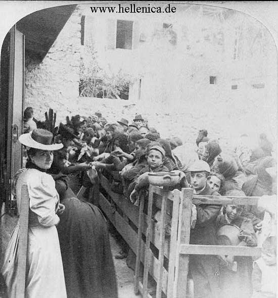 Athens ,  Children , refugees from Crete 1897