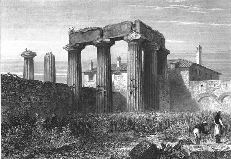 Antiker Tempel von Korinth, William Miller