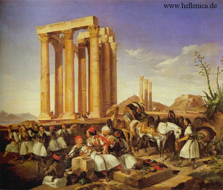 Festival before the Olympeion Zeus Temple in Athens, Christian Perlberg