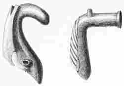 Nos. 168, 169. Heads of Horned Serpents (4 M.).
