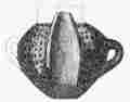 No. 224. Fine decorated Vase of Terra-Cotta, with two Handles and two great upright Wings. From the Palace (7½ M.).