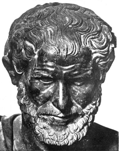 Fig. 7. ARISTOTLE From HERCULANEUM Probably work of fourth century B. C.