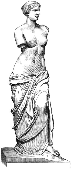 Venus (Aphrodite) van Milo (eil. Melos).