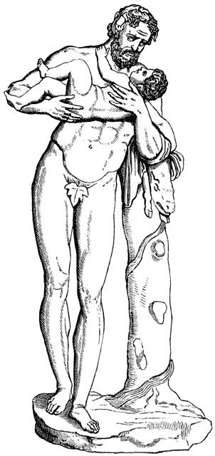 Silenus met den kleinen Dionysus, Louvre-Museum.