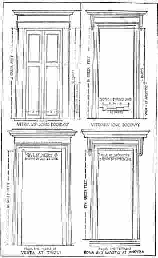 Vitruvius' Rule For Doorways Compared With Two Examples