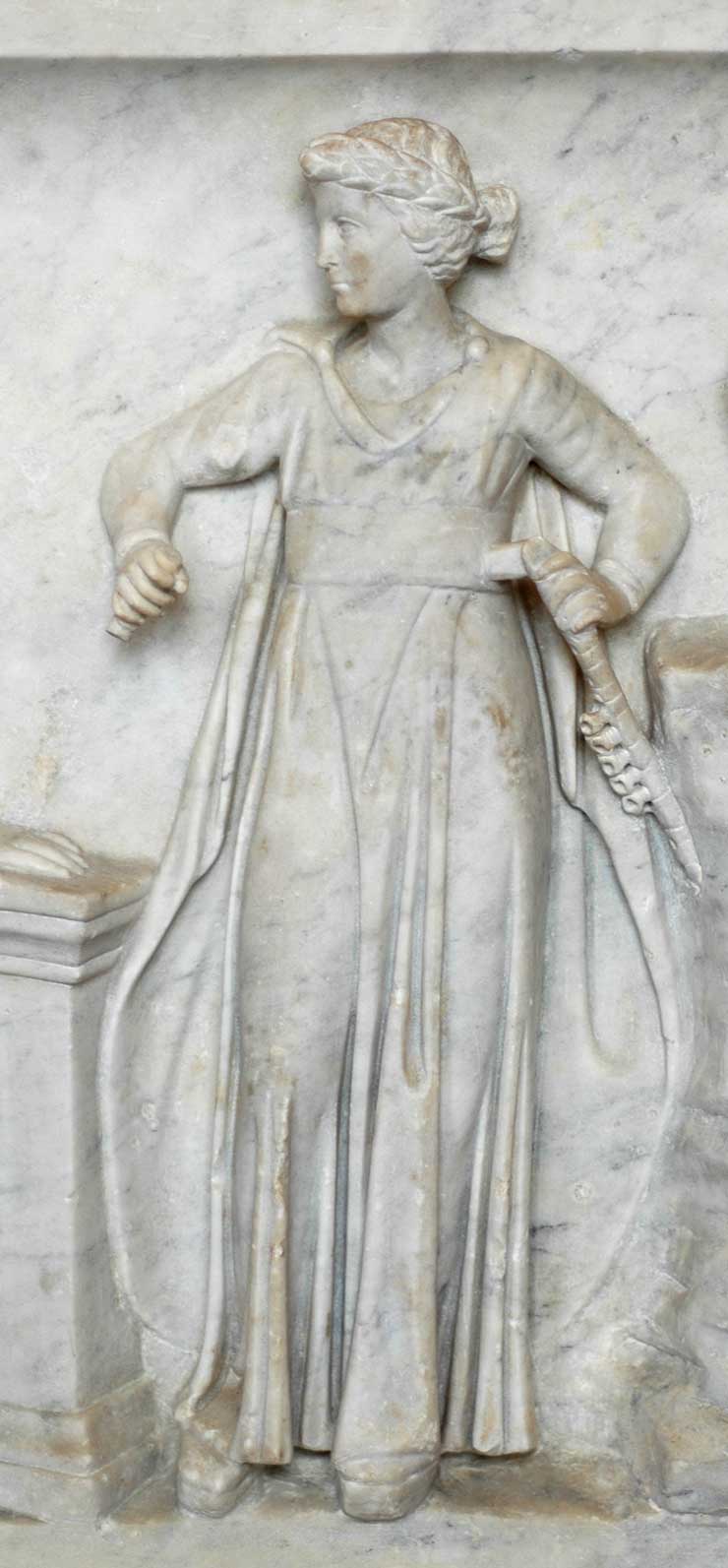 Euterpe, Sarcophagus, Louvre Ma475