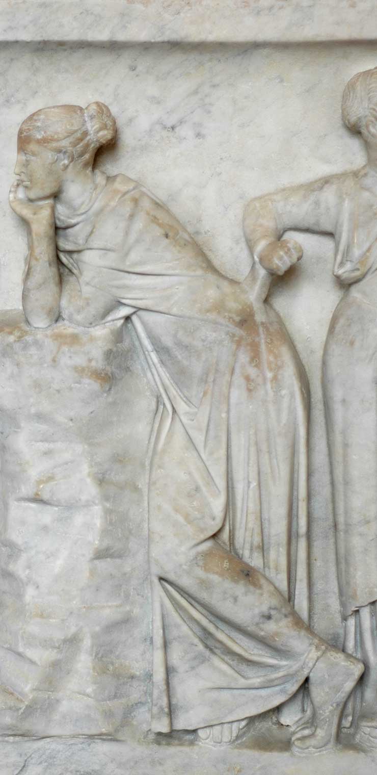 Polyhymnia Sarcophagus, Louvre Ma475