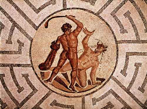 Theseus and the Minotaurus Mosaic, Raetia