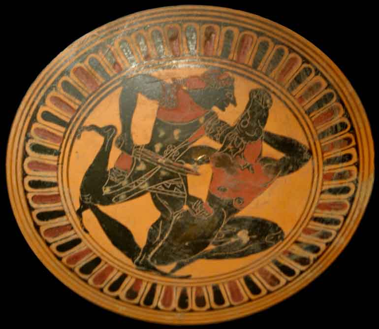 Kylix Theseus Minotauros Louvre F83