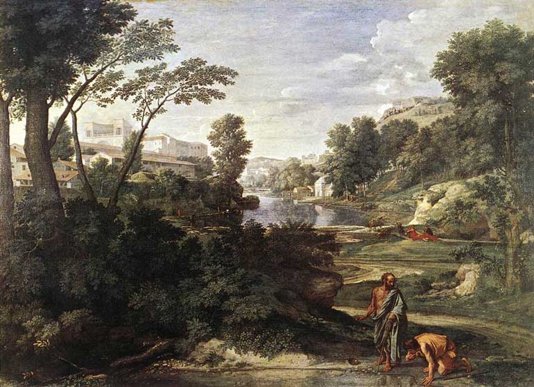 Landscape with Diogenes, Poussin