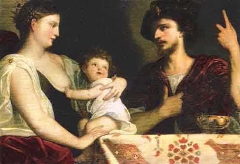 Roxana with Alexander IV Aegus the son of Alexander the Great, Allesandro Varotari