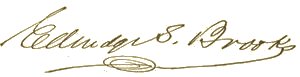 Author signature. Elbridge S. Brooks.