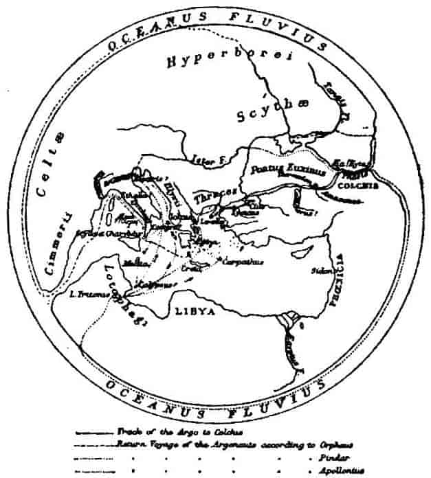 A MAP OF THE VOYAGE OF THE ARGONAUTS