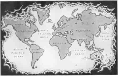 The world as known after the voyages of Captain Cook (1768-1779)