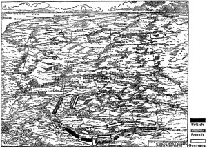 Map 4.—Sept. 6 (Sunday), evening. First advance toward the line of the Grand Morin.