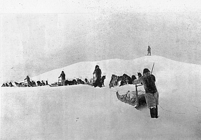 A CHARACTERISTIC VIEW OF THE EXPEDITION ON THE MARCH IN FINE WEATHER