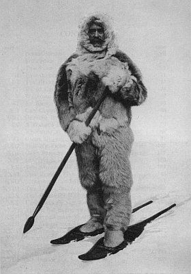 PORTRAIT OF ROBERT E. PEARY, IN HIS ACTUAL NORTH POLE COSTUME