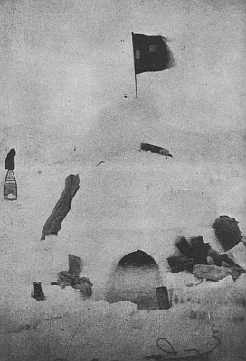 PEARY'S IGLOO AT CAMP MORRIS K. JESUP, APRIL 6, 1909