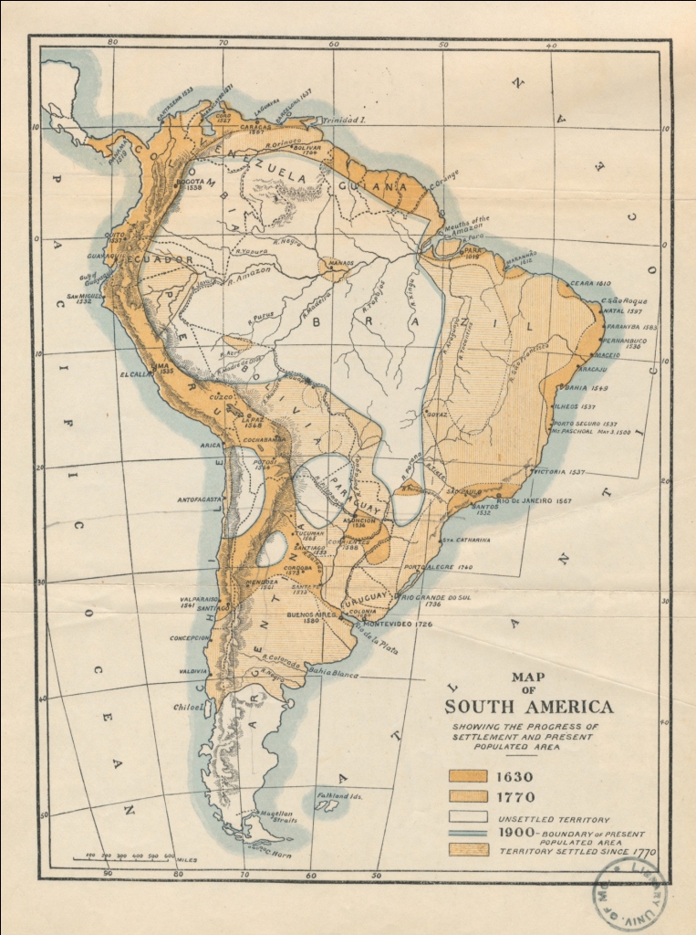 MAP OF SOUTH AMERICA