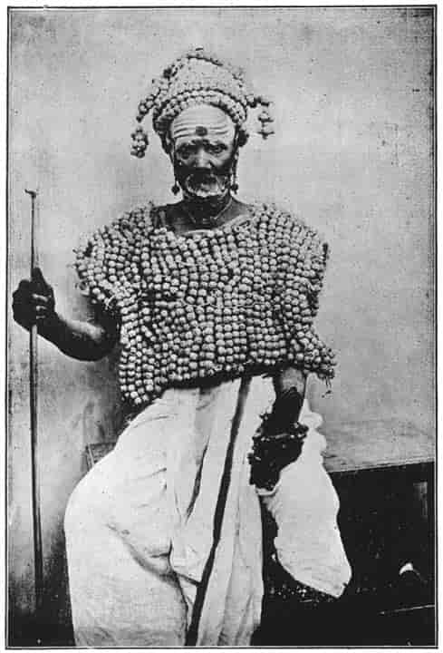 Telugu Brāhman with Rudrāksha coat.