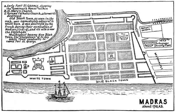 MADRAS about 1710, A.D.