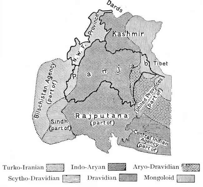 Fig. 34. Map showing races.