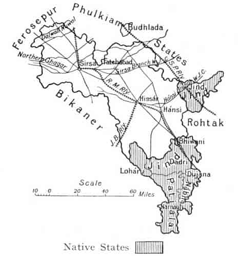 Fig. 85. Hissár with portions of Phulkian States etc.