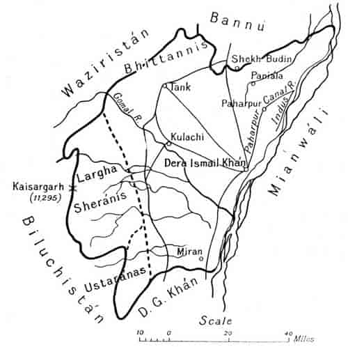 128. Map of Dera Ismail Khán