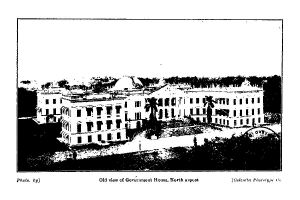 Old view of Government House, North aspect