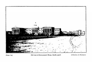Old view of Government House, South aspect