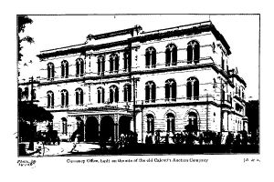 Currency Office, built on the site of the old Calcutta Auction Company. 