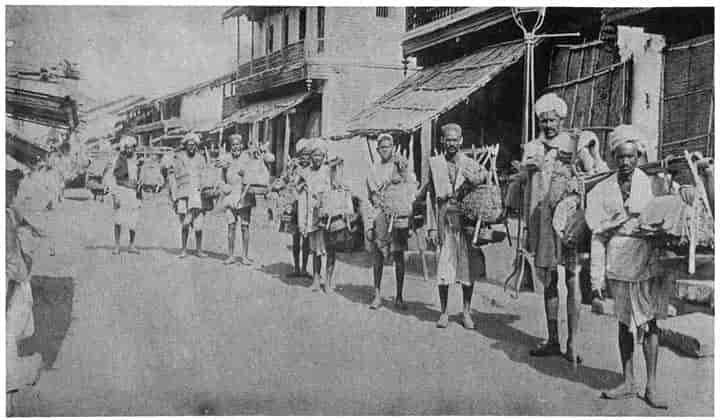 Pilgrims carrying Ganges water