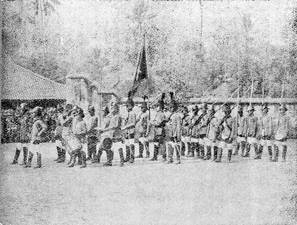 Parade of soldiers.