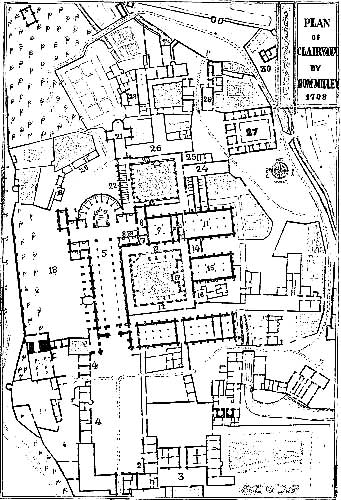PLAN OF CLAIRVAUX BY DOMMILLEY 1708