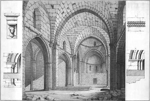 Illustration: Interior of the Church of Saint Ann, and details