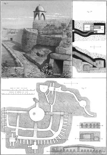 Illustration: Plan and Sections of the Tombs of the Prophets