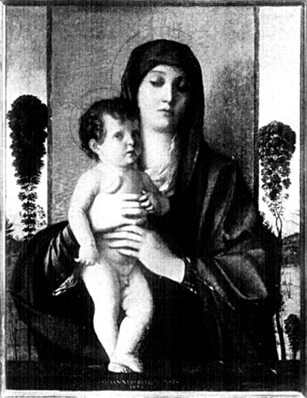 MADONNA AND CHILD FROM THE PAINTING BY GIOVANNI BELLINI In the Accademia