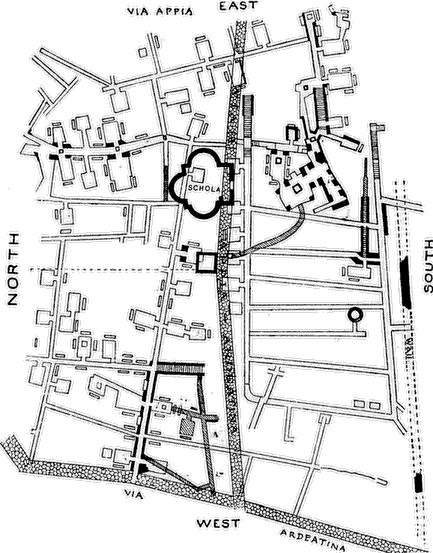 PLAN OF SCHOLA ABOVE THE CATACOMBS OF CALLIXTUS
