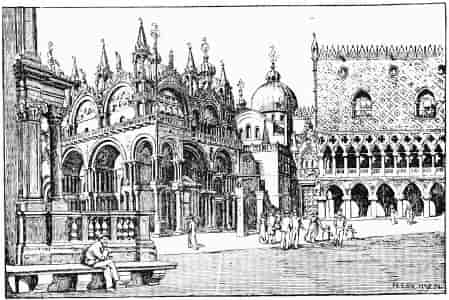 S. MARCO AND THE DOGE’S PALACE, WITH THE LOGGETTA IN THE FOREGROUND