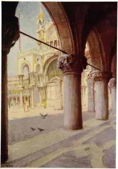 S. MARCO, FROM COLONNADE OF PALAZZO DUCALE.