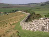 Der Hadrianswall in der Nähe von Greenhead