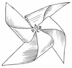 How the Paper Pinwheel is Folded.