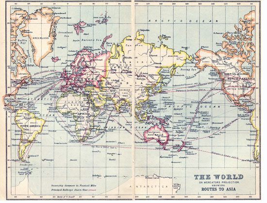 The World on Mercators Projection.