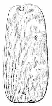 Pendant of Wood. Length, 14 cm.
